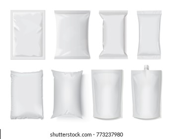 Plastic And Paper Packaging Mock Up Vector Template