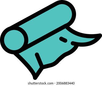 plastic paper vector line colour icon