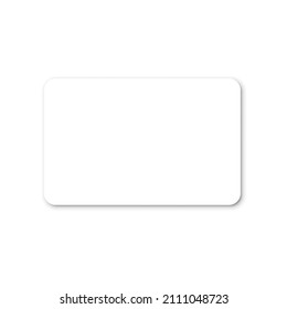 Plastic or paper white card for your design. Can use for credit, visit, gift, business card. 3D Rendered. Isolated on white background. eps 10