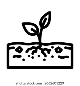 Partículas de plástico Vector de icono de línea de suelo. Partículas de plástico Letrero de suelo. Contorno aislado Ilustración negra