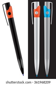 Plastic pens collection set