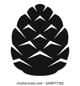 Plastic pine cone icon. Simple illustration of plastic pine cone vector icon for web design isolated on white background