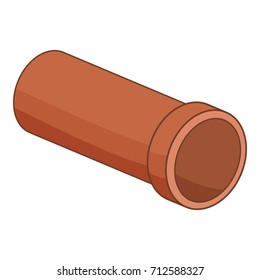 Plastic pipe icon. Cartoon illustration of plastic pipe vector icon for web