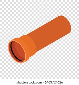 Plastic pipe icon. Isometric illustration of plastic pipe vector icon for web