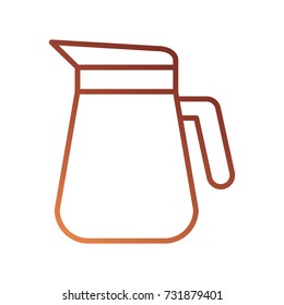 plastic pitcher with handle isolated on white background