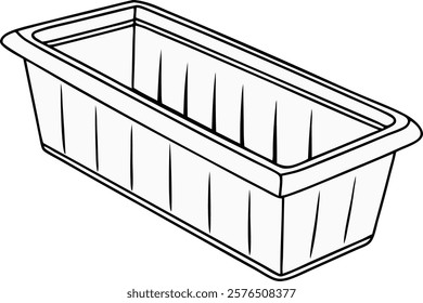plastic plants pots container illustration