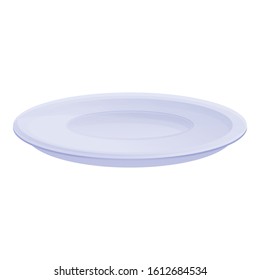 Plastic plate icon. Cartoon of plastic plate vector icon for web design isolated on white background