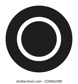 Plastic plate icon. Simple illustration of plastic plate vector icon for web design isolated on white background