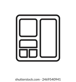 Plastic Plate Outline Icon Vector Illustration