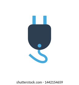 Plastic plug wire icon. Outline plastic plug wire vector icon 