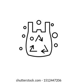 Plastic pollution icon. Element of plastic pollution thin line icon