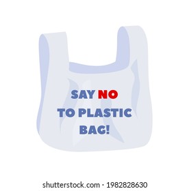 Plastic pollution. Plastics bag, bagging waste concept. Save world and nature, stop globe pollutions. Garbage and smart consumption vector illustration