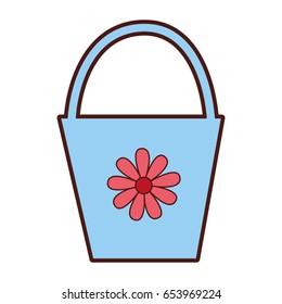 plastic pot with flowers