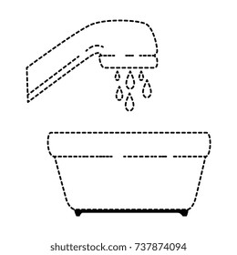 plastic pot with foam and water tap