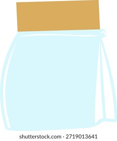 Embalaje de bolsa de plástico Ilustración plana