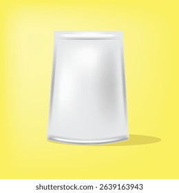 Plastic pouch packaging mockup vector illustration