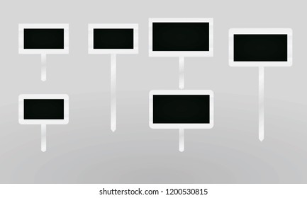 Plastic price notice set. vector illustration