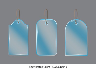 Plastic price tag, great design for any purposes. Vector illustration background. Stock image. EPS 10.