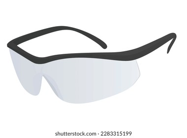 Plastic protective glasses. vector illustration