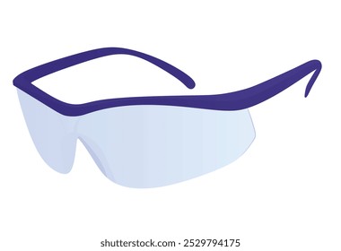 Schutzbrille aus Kunststoff. Vektorgrafik