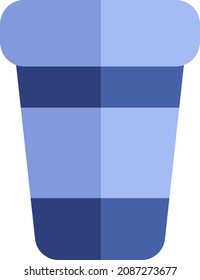 Plastic purple cup , illustration, vector, on a white background.