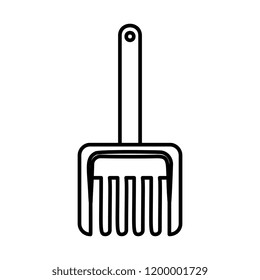 plastic rake toy icon