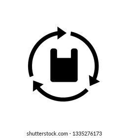 Plastic, recycle, eco. Editable vector 64x64 Pixel.