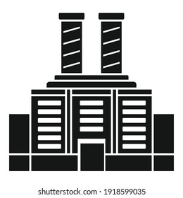 Plastic recycle factory icon. Simple illustration of plastic recycle factory vector icon for web design isolated on white background