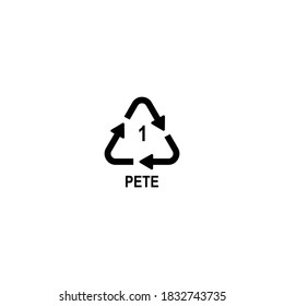 plastic recycle icon vector symbol