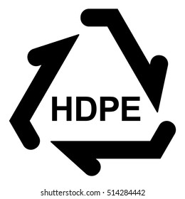 Plastic Recycle Symbol HDPE, Plastic Recycling Code HDPE, Vector Illustration.