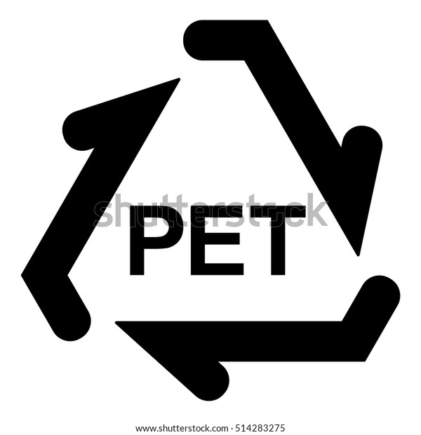 Plastic Recycle Symbol Pet Plastic Recycling Stock Vector Royalty