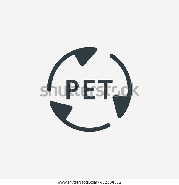 Plastic Recycle Symbol Pet Plastic Recycling Stock Vector Royalty