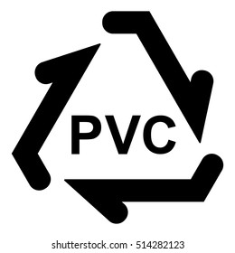 Plastic Recycle Symbol PVC, Plastic Recycling Code PVC, Vector Illustration.