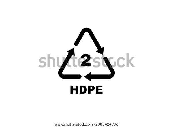 Plastic Recycling Code Symbol Hdpe Recycling Stock Vector (Royalty Free ...