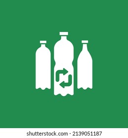 Plastic recycling glyph icon. Recycling plastic waste. Nature protection. Recycled materials concept.Filled flat sign. Isolated silhouette vector illustration