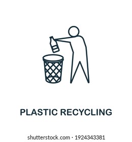 Plastic Recycling icon. Simple illustration from recycling collection. Creative Plastic Recycling icon for web design, templates, infographics and more