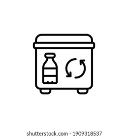 Plastic Recycling icon in vector. Logotype