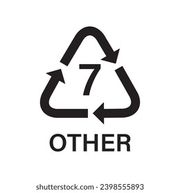 Plastic Recycling Mark 7 OTHER - Stock Illustration