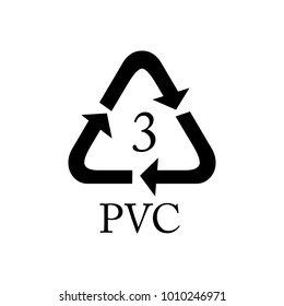 Plastic recycling sign 3 PVC