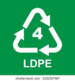 Símbolo de reciclado de plástico clase 4 LDPE