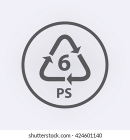 Plastic recycling symbol EPS 6 . Vector illustration