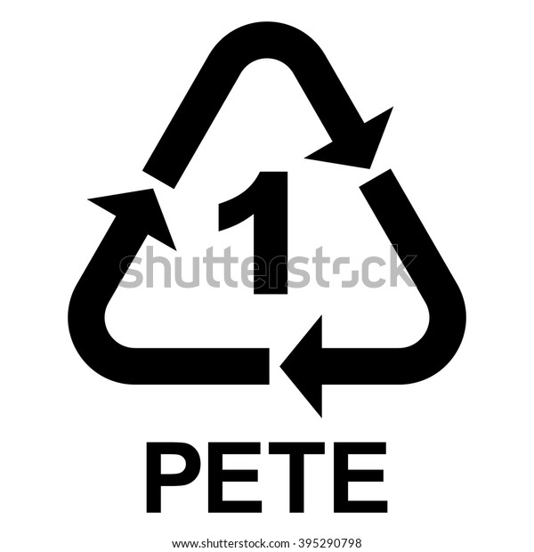 Plastic Recycling Symbol Pete 1 Plastic Stock Vector (Royalty Free