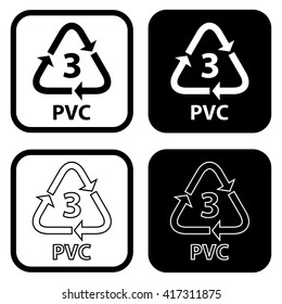 Plastic Recycling Symbol Pvc Vector Stock Vector Royalty Free Shutterstock