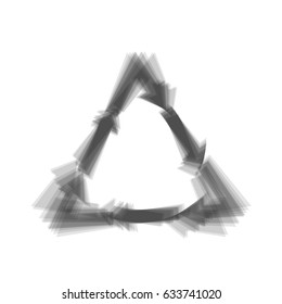 Plastic recycling symbol PVC 3 , Plastic recycling code PVC 3. Vector. Gray icon shaked at white background.