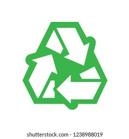Plastic recycling symbol. Vector Illustration