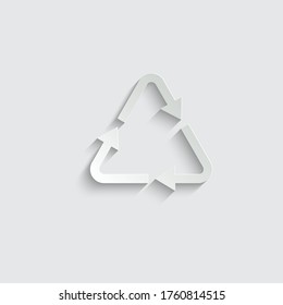 Plastic recycling symbol ,SYMBOL for plastic , vector illustration	paper
