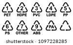 Plastic recycling symbols, vector illustration