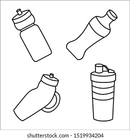 Plastic reusable water bottles set,drink bottles for fitness.