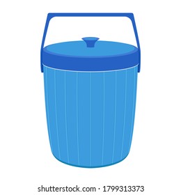 Plastic rice flask solated on white background. vector illustration
