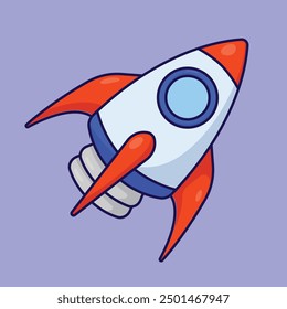 plastic rocket toy vector icon. toy rocket icon. toy space rocket shuttle